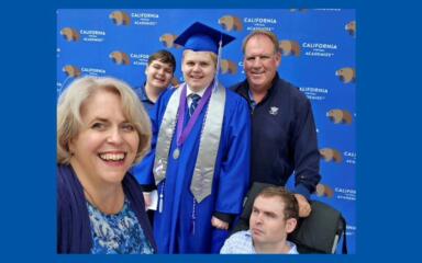 Matt and his family at his graduation.