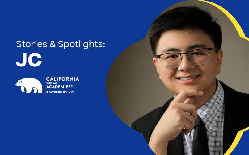 JC, a California Virtual Academies student, smiling.